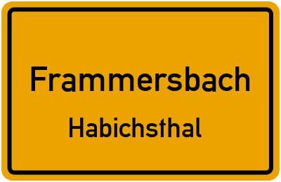 Ortsschild Frammersbach Habichsthal