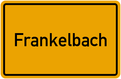 Ortsschild von Gemeinde Frankelbach in Rheinland-Pfalz