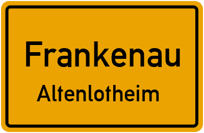 Ortsschild Frankenau Altenlotheim