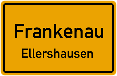 Ortsschild Frankenau Ellershausen