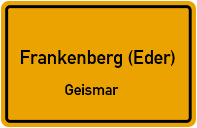 Straßenverzeichnis Frankenberg (Eder) Geismar
