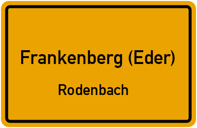 Straßenverzeichnis Frankenberg (Eder) Rodenbach