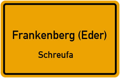 Straßenverzeichnis Frankenberg (Eder) Schreufa