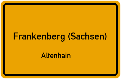 Straßenverzeichnis Frankenberg (Sachsen) Altenhain