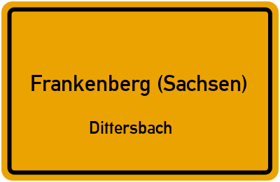 Straßenverzeichnis Frankenberg (Sachsen) Dittersbach