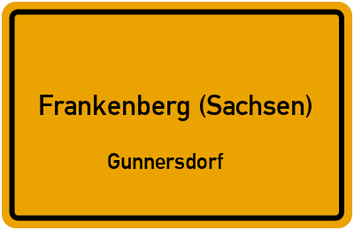 Straßenverzeichnis Frankenberg (Sachsen) Gunnersdorf