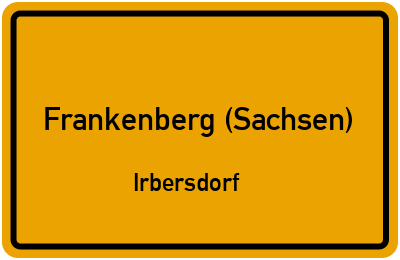 Straßenverzeichnis Frankenberg (Sachsen) Irbersdorf