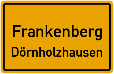 Straßenverzeichnis Frankenberg Dörnholzhausen