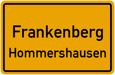 Ortsschild Frankenberg Hommershausen