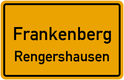 Ortsschild Frankenberg Rengershausen