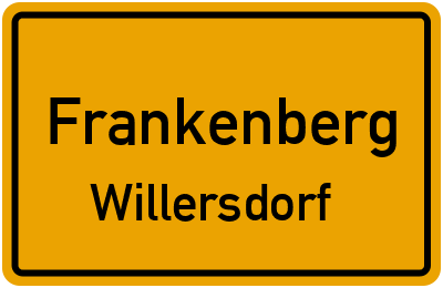 Straßenverzeichnis Frankenberg Willersdorf