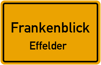 Straßenverzeichnis Frankenblick Effelder