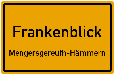 Straßenverzeichnis Frankenblick Mengersgereuth-Hämmern