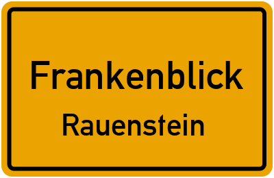 Straßenverzeichnis Frankenblick Rauenstein