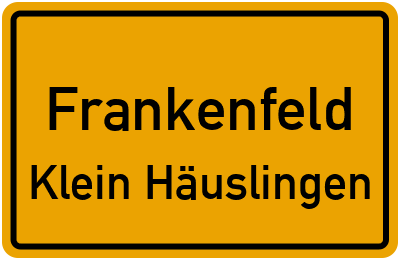 Straßenverzeichnis Frankenfeld Klein Häuslingen