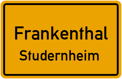 Straßenverzeichnis Frankenthal Studernheim