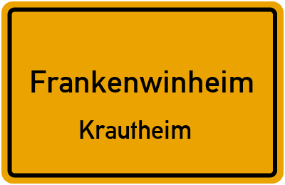 Straßenverzeichnis Frankenwinheim Krautheim