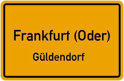 Straßenverzeichnis Frankfurt (Oder) Güldendorf