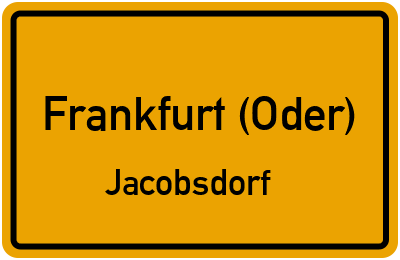 Straßenverzeichnis Frankfurt (Oder) Jacobsdorf