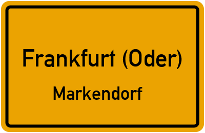 Straßenverzeichnis Frankfurt (Oder) Markendorf