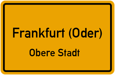 Straßenverzeichnis Frankfurt (Oder) Obere Stadt