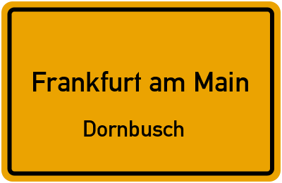 Straßenverzeichnis Frankfurt am Main Dornbusch