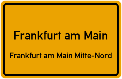 Straßenverzeichnis Frankfurt am Main Frankfurt am Main Mitte-Nord