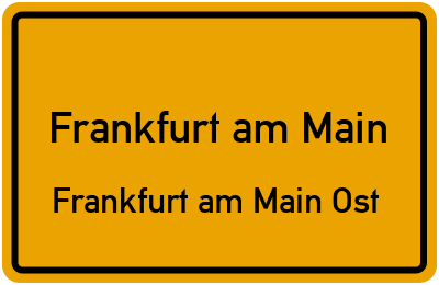 Straßenverzeichnis Frankfurt am Main Frankfurt am Main Ost