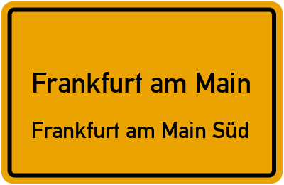 Straßenverzeichnis Frankfurt am Main Frankfurt am Main Süd