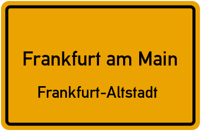 Straßenverzeichnis Frankfurt am Main Frankfurt-Altstadt