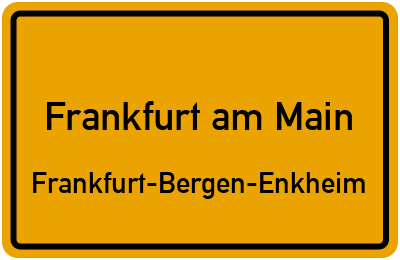 Straßenverzeichnis Frankfurt am Main Frankfurt-Bergen-Enkheim