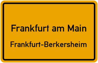 Straßenverzeichnis Frankfurt am Main Frankfurt-Berkersheim