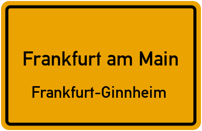 Straßenverzeichnis Frankfurt am Main Frankfurt-Ginnheim