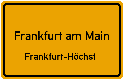 Straßenverzeichnis Frankfurt am Main Frankfurt-Höchst