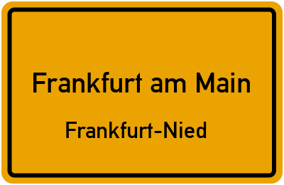 Straßenverzeichnis Frankfurt am Main Frankfurt-Nied