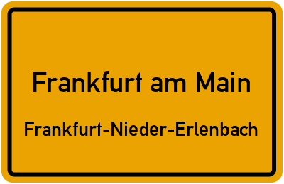Straßenverzeichnis Frankfurt am Main Frankfurt-Nieder-Erlenbach