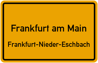 Straßenverzeichnis Frankfurt am Main Frankfurt-Nieder-Eschbach