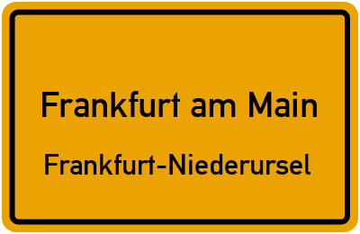 Straßenverzeichnis Frankfurt am Main Frankfurt-Niederursel