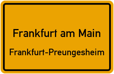 Straßenverzeichnis Frankfurt am Main Frankfurt-Preungesheim