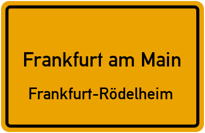 Straßenverzeichnis Frankfurt am Main Frankfurt-Rödelheim