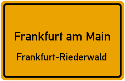 Straßenverzeichnis Frankfurt am Main Frankfurt-Riederwald