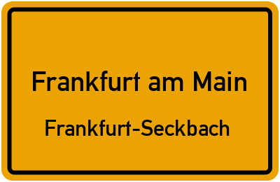 Straßenverzeichnis Frankfurt am Main Frankfurt-Seckbach