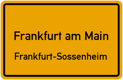 Straßenverzeichnis Frankfurt am Main Frankfurt-Sossenheim