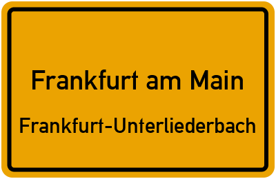 Straßenverzeichnis Frankfurt am Main Frankfurt-Unterliederbach