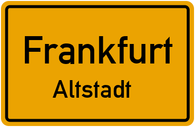 Straßenverzeichnis Frankfurt Altstadt