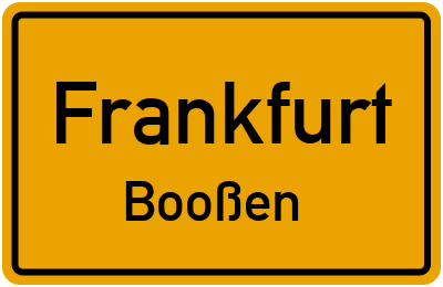 Straßenverzeichnis Frankfurt Booßen