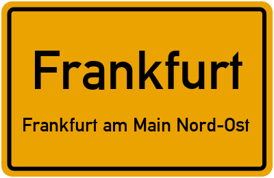 Straßenverzeichnis Frankfurt Frankfurt am Main Nord-Ost