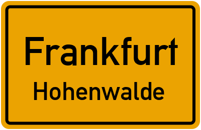 Straßenverzeichnis Frankfurt Hohenwalde