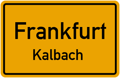 Straßenverzeichnis Frankfurt Kalbach