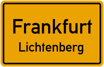 Straßenverzeichnis Frankfurt Lichtenberg